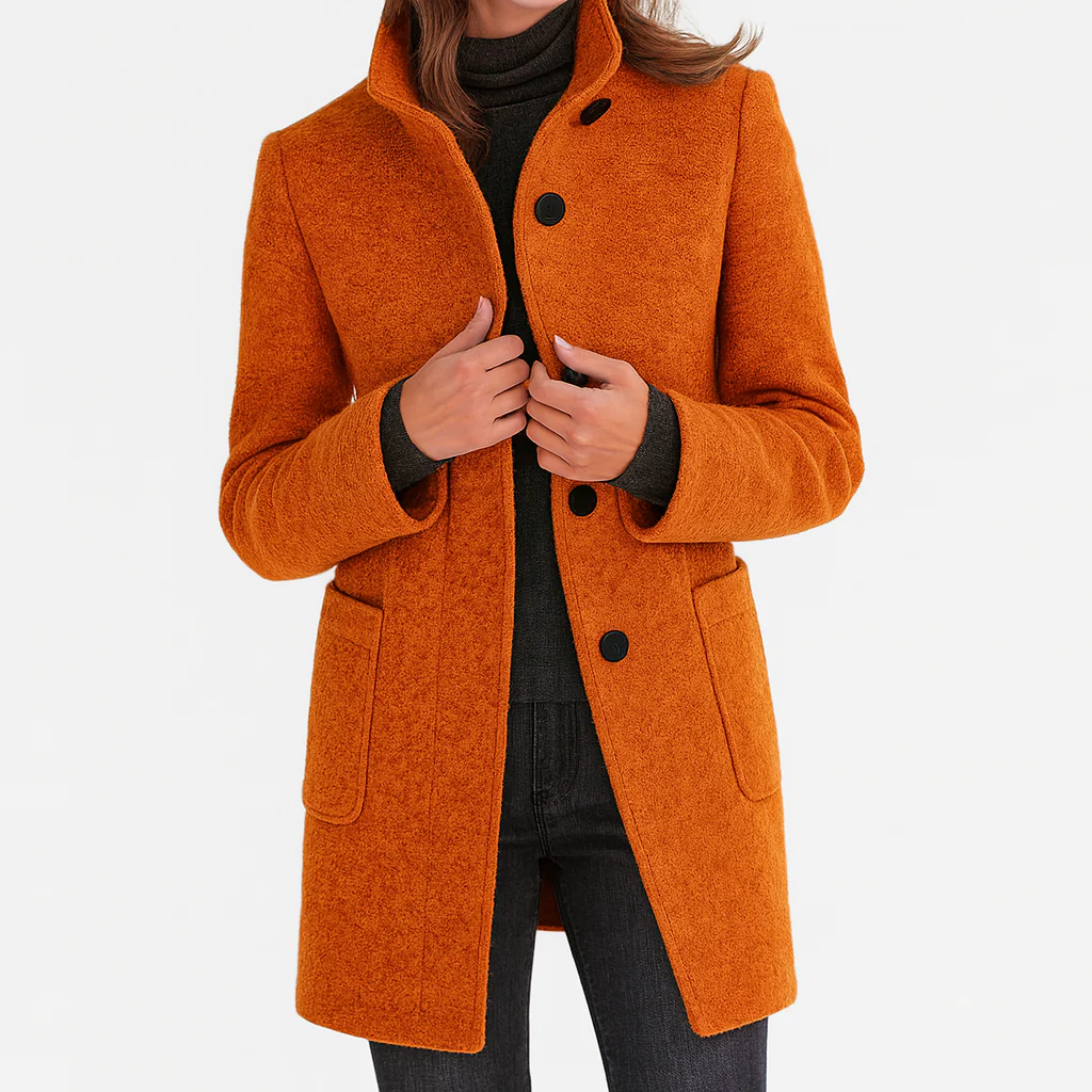Éléonore | Manteau en laine coupe midi