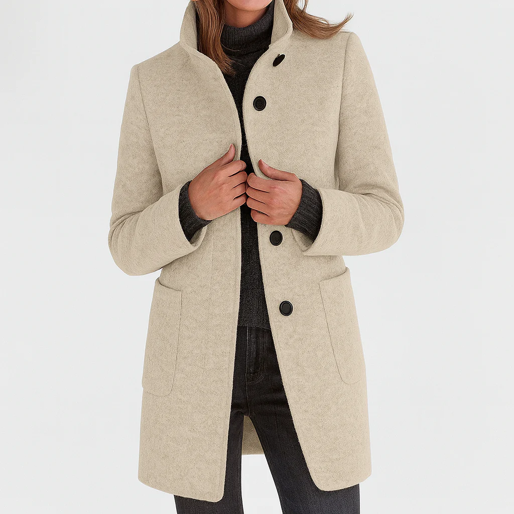 Éléonore | Manteau en laine coupe midi