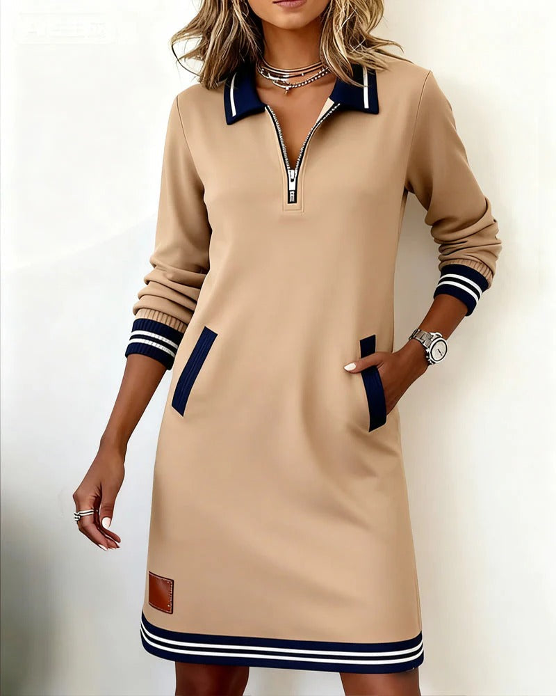 MOREAU LYON | ROBE EN COTON CHIC À MANCHES LONGUES POUR FEMMES
