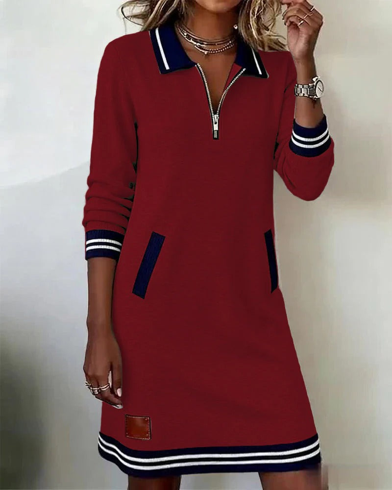 MOREAU LYON | ROBE EN COTON CHIC À MANCHES LONGUES POUR FEMMES