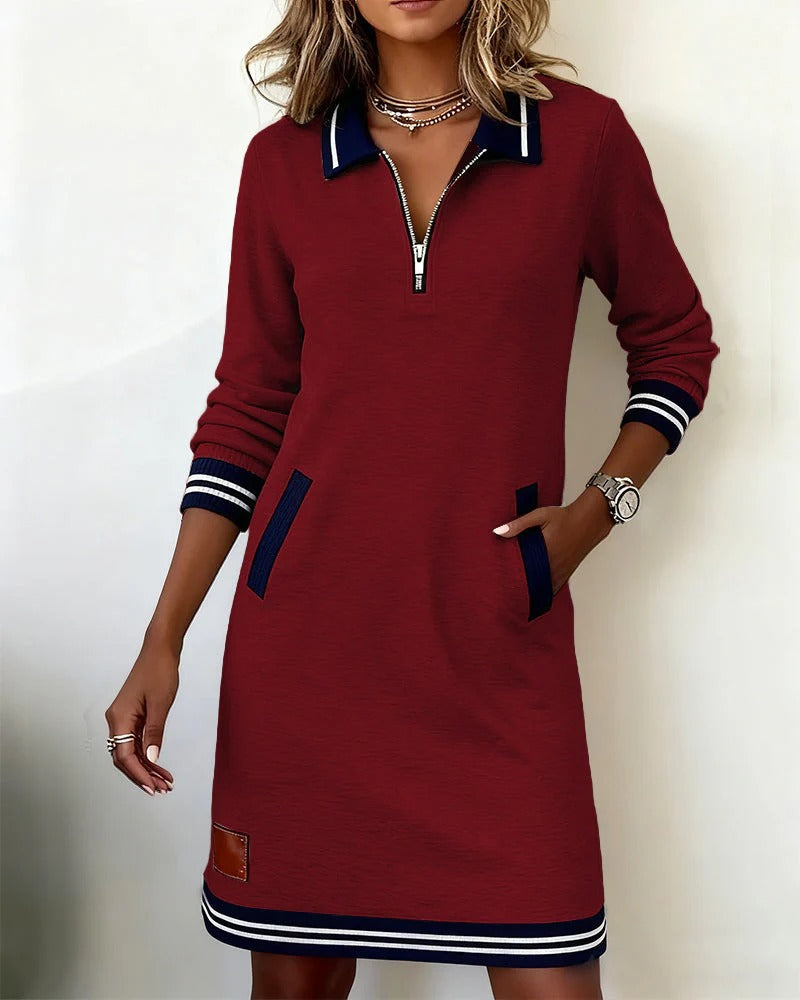 MOREAU LYON | ROBE EN COTON CHIC À MANCHES LONGUES POUR FEMMES