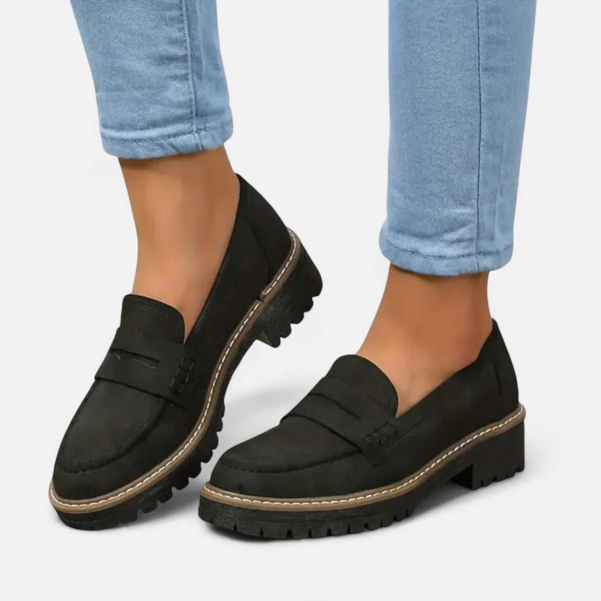 MOREAU LYON | MOCASSINS SLIP-ON EN DAIM URBAIN POUR FEMME