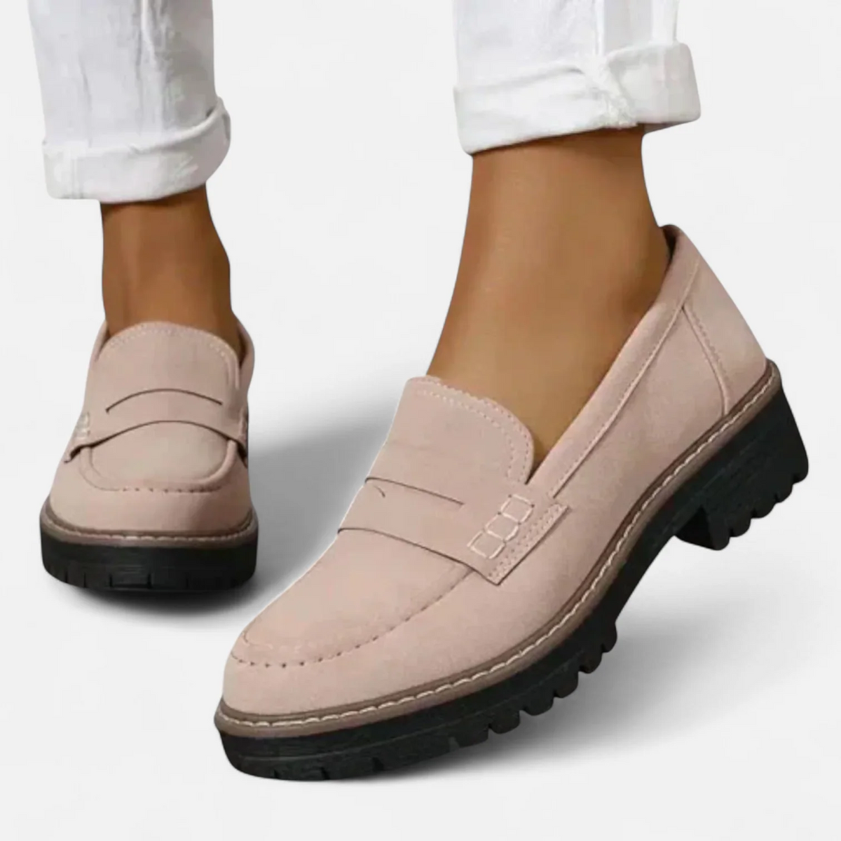 MOREAU LYON | MOCASSINS SLIP-ON EN DAIM URBAIN POUR FEMME