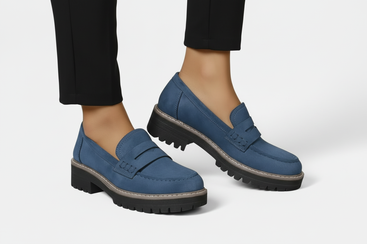 MOREAU LYON | MOCASSINS SLIP-ON EN DAIM URBAIN POUR FEMME