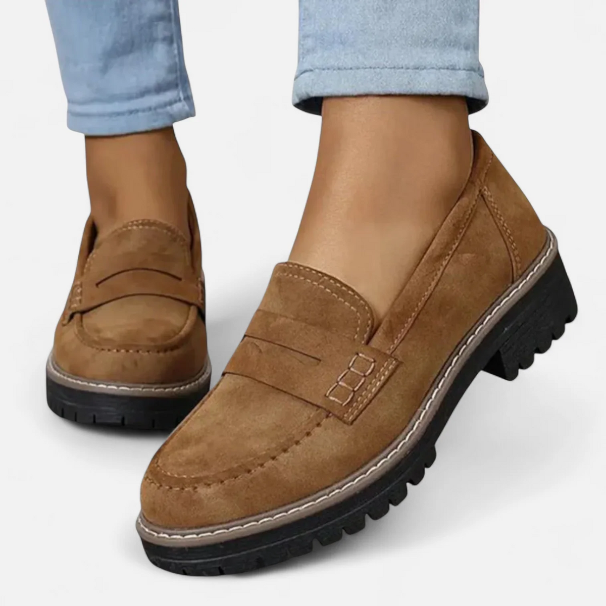 MOREAU LYON | MOCASSINS SLIP-ON EN DAIM URBAIN POUR FEMME