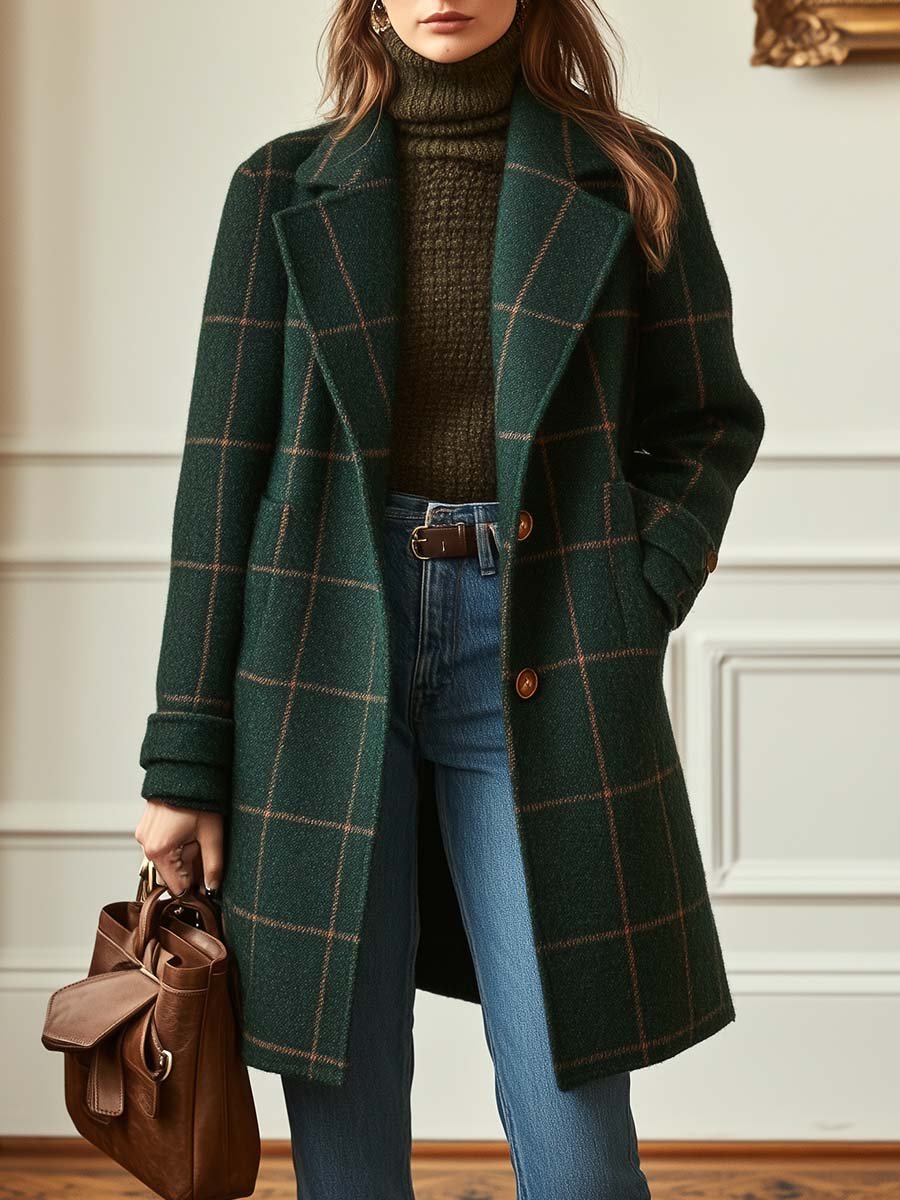 VIDAL BORDEAUX | MANTEAU À CARREAUX POUR FEMMES