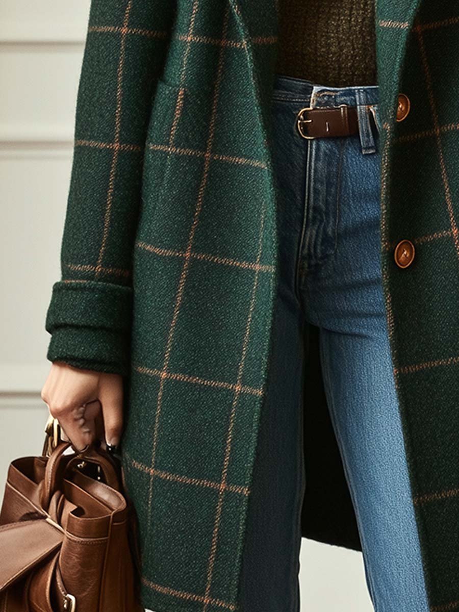 VIDAL BORDEAUX | MANTEAU À CARREAUX POUR FEMMES