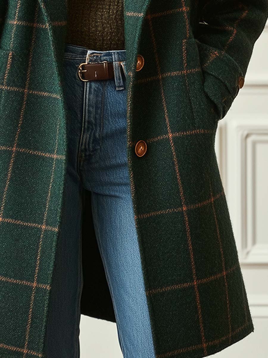 VIDAL BORDEAUX | MANTEAU À CARREAUX POUR FEMMES
