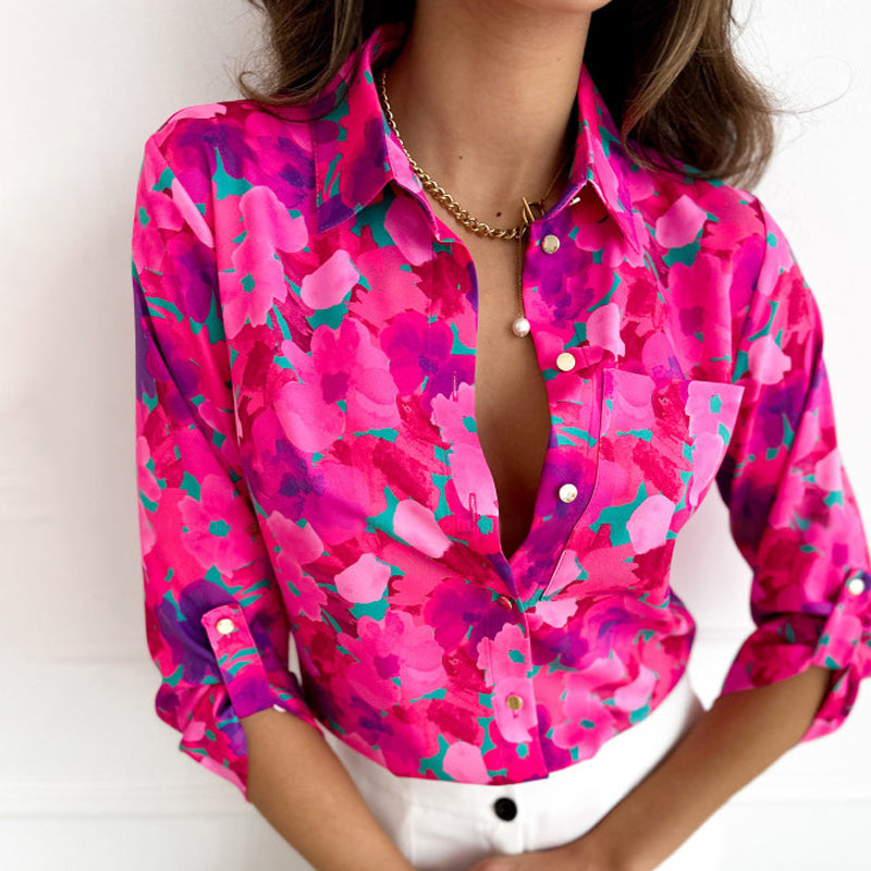 VIDAL BORDEAUX | BLOUSE À FLEURS POUR FEMMES