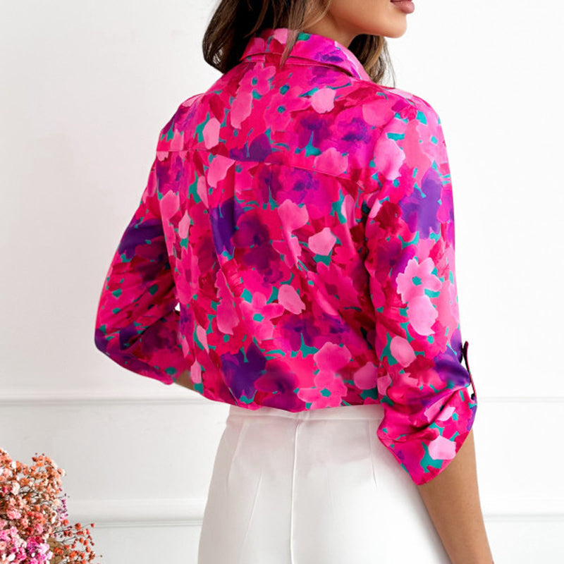 VIDAL BORDEAUX | BLOUSE À FLEURS POUR FEMMES