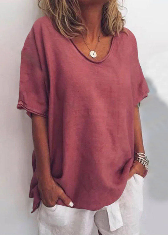 VIDAL BORDEAUX | BLOUSE À COL ROND POUR FEMMES
