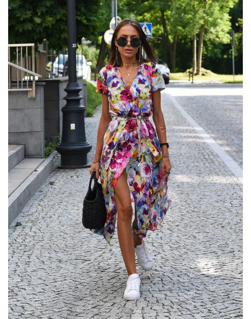MOREAU LYON | ROBE ÉLÉGANTE À COL EN V POUR FEMME