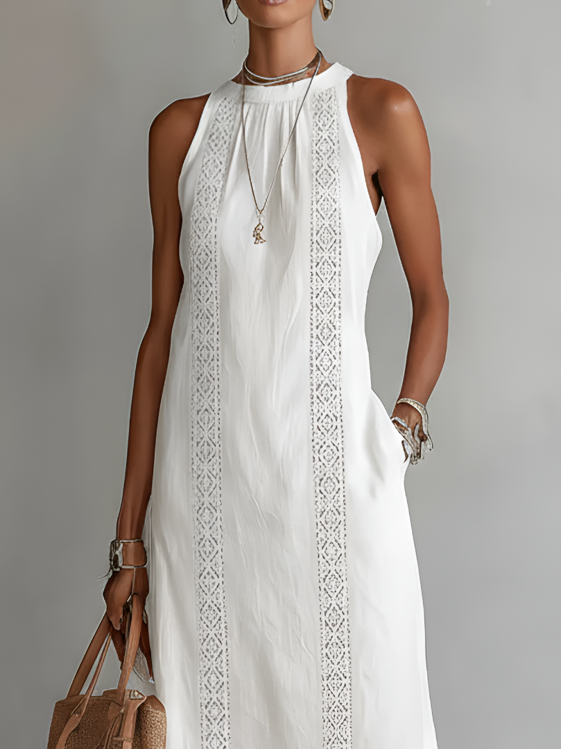 MOREAU LYON | ROBE MIDI SANS MANCHES ÉLÉGANTE POUR FEMMES