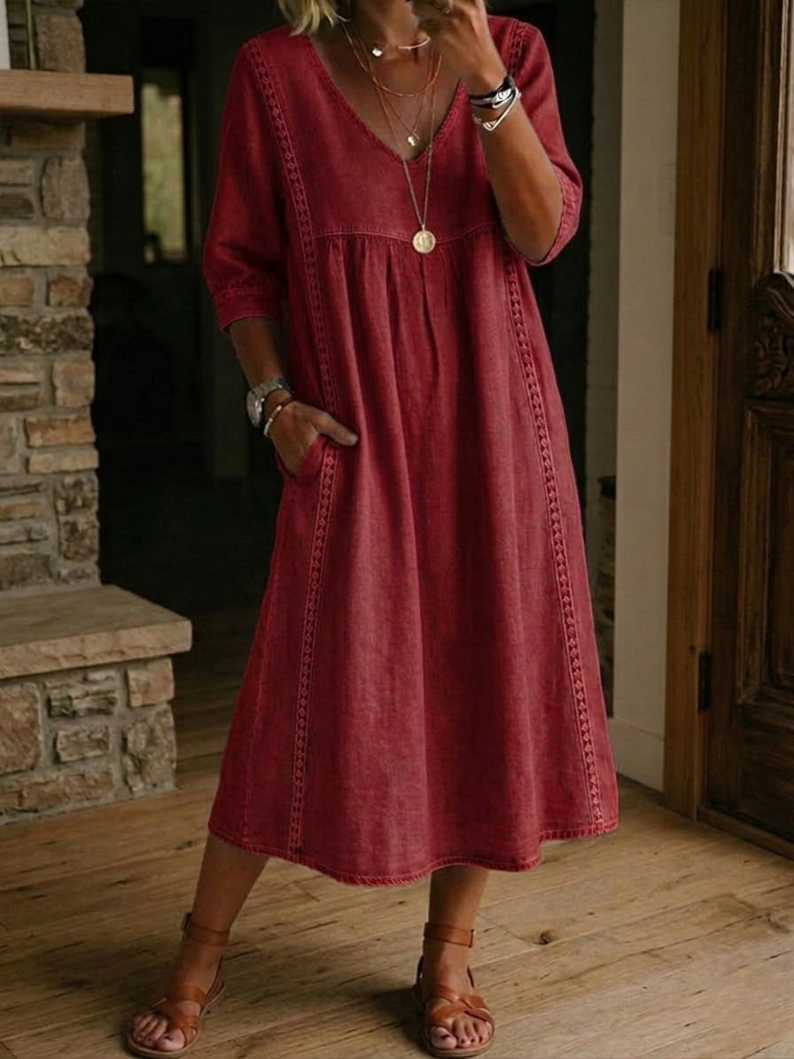 MOREAU LYON | ROBE MIDI EN DENTELLE CHIC POUR FEMMES