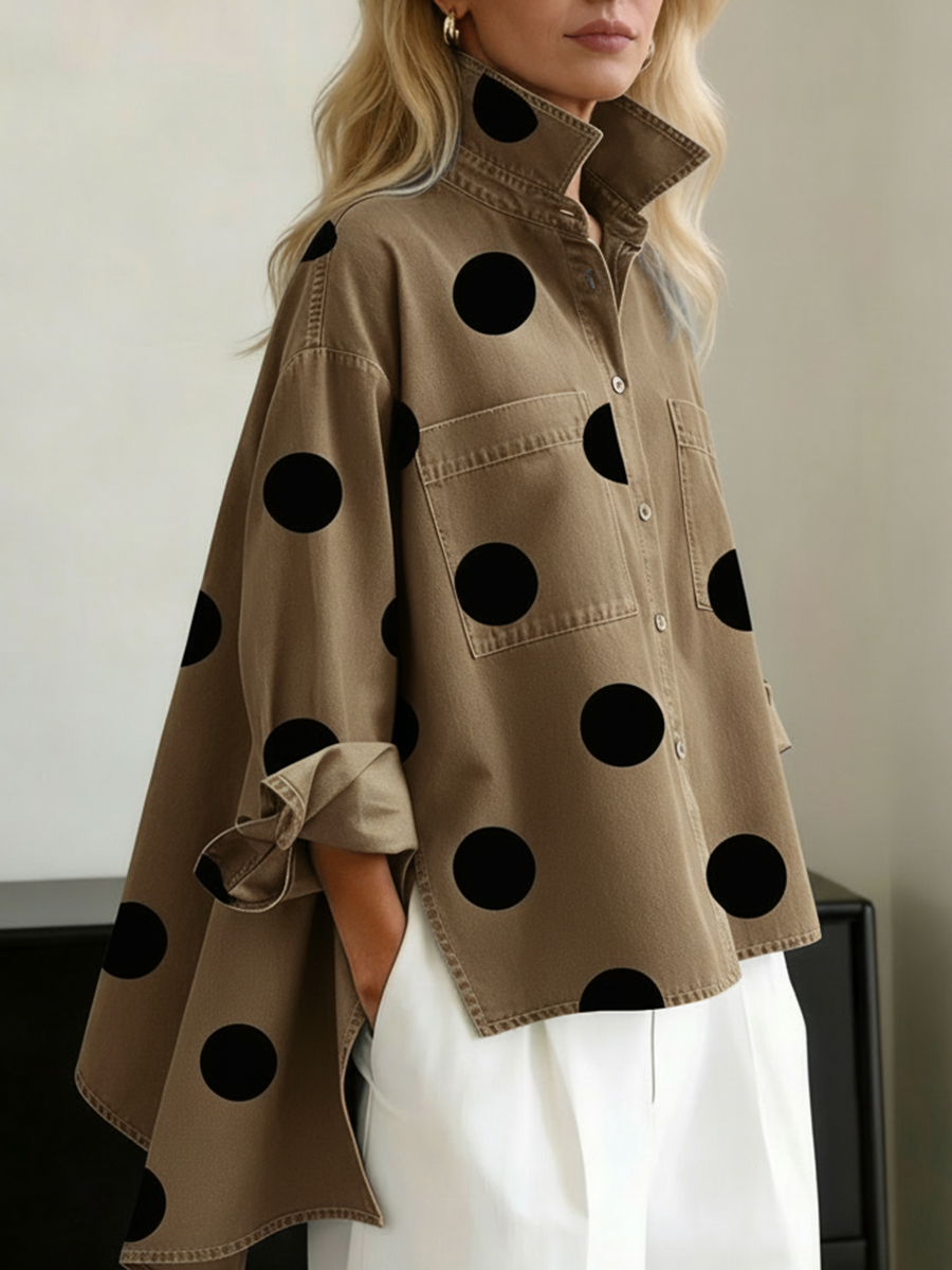 Peggy™ — Chemise Overshirt à Pois