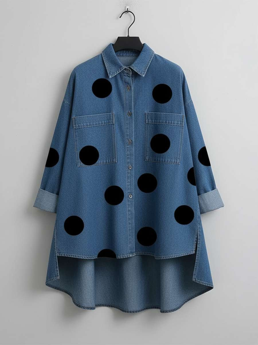 Peggy™ — Chemise Overshirt à Pois