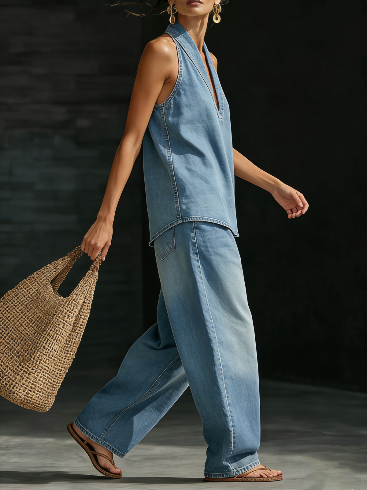 MOREAU LYON | ENSEMBLE DE DENIM DEUX PIÈCES POUR FEMMES