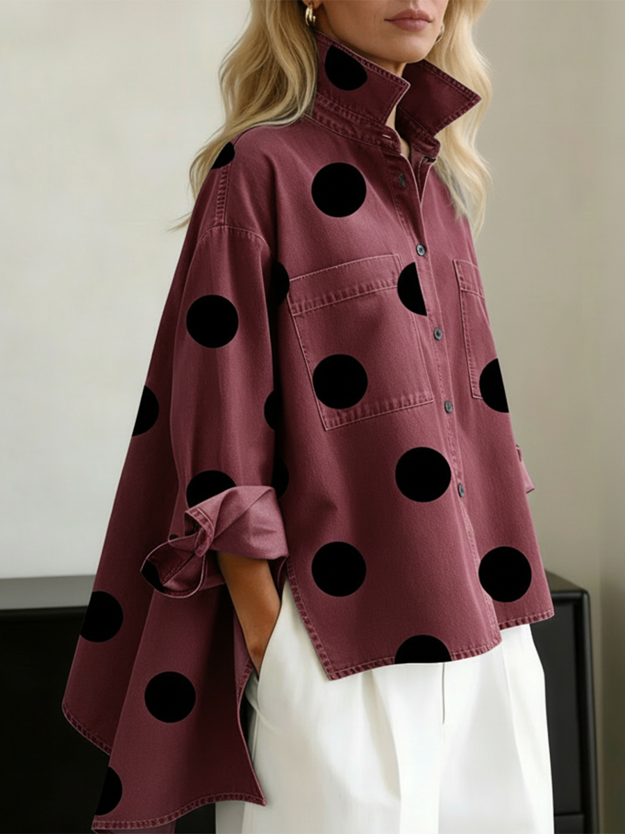 Peggy™ — Chemise Overshirt à Pois