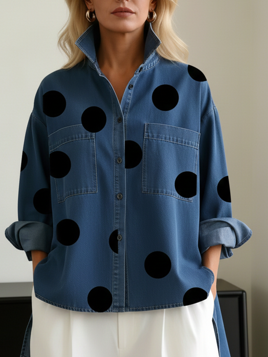 Peggy™ — Chemise Overshirt à Pois