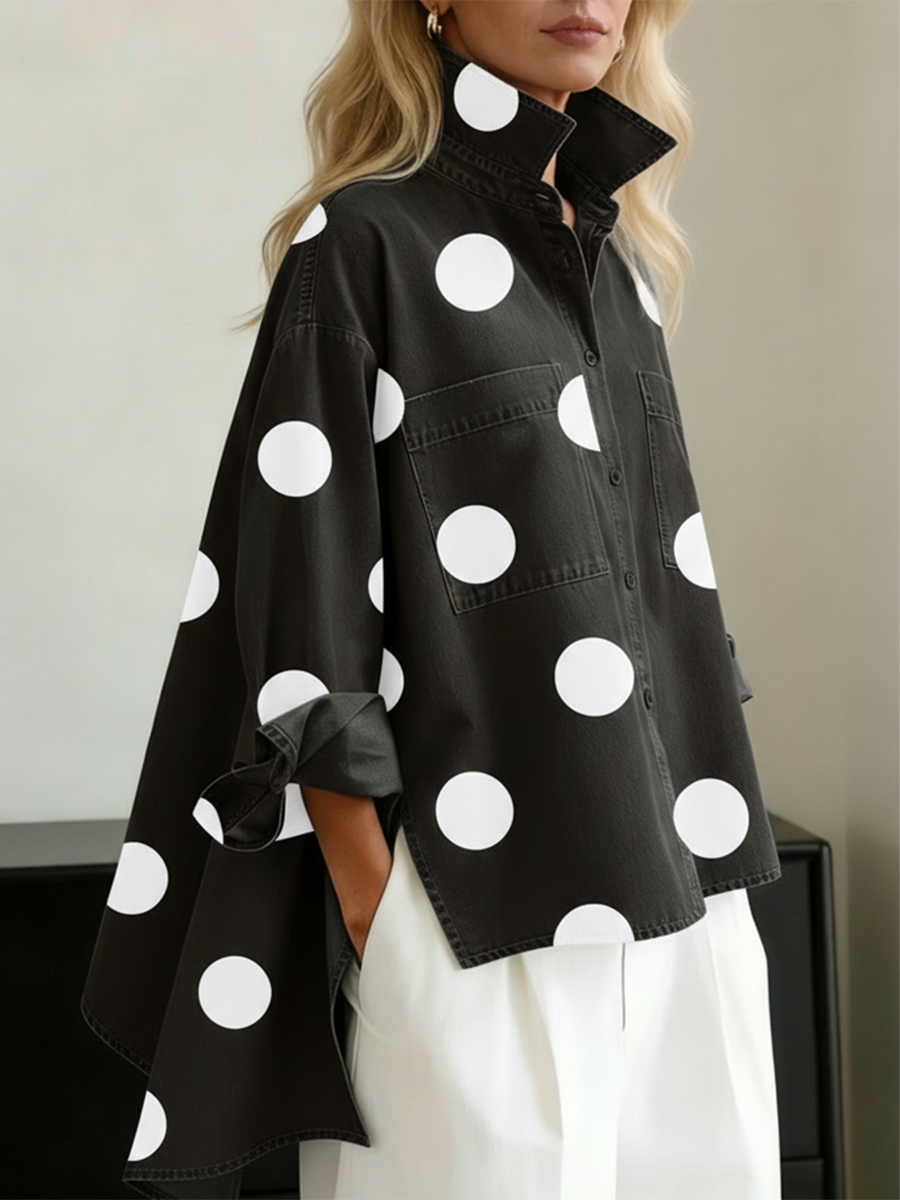 Peggy™ — Chemise Overshirt à Pois