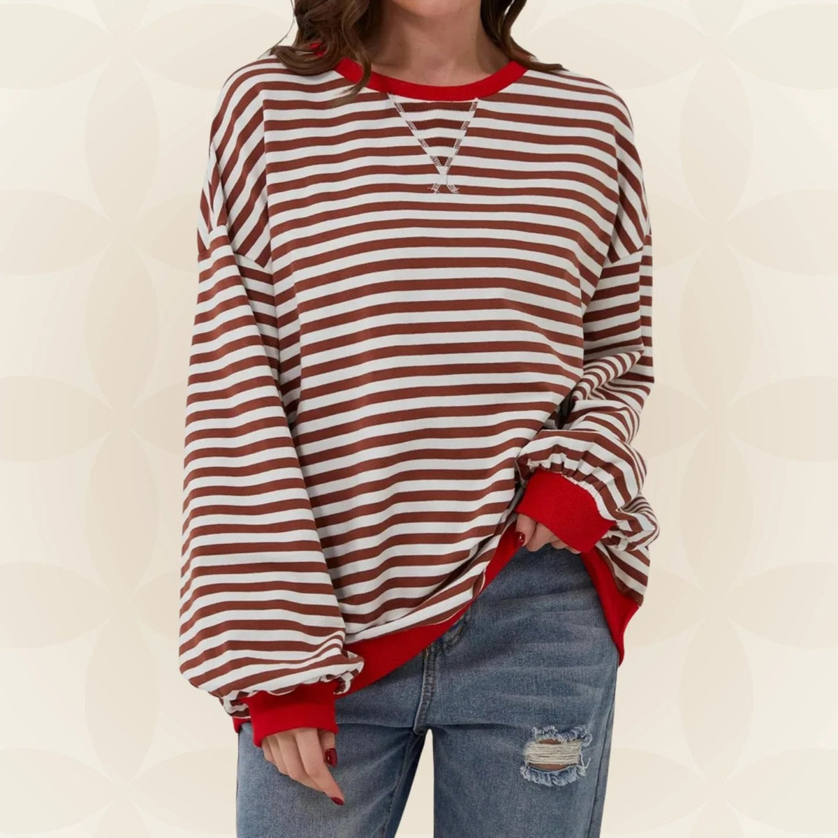 VIDAL BORDEAUX | PULL EN MAILLE SURDIMENSIONNÉE POUR FEMMES