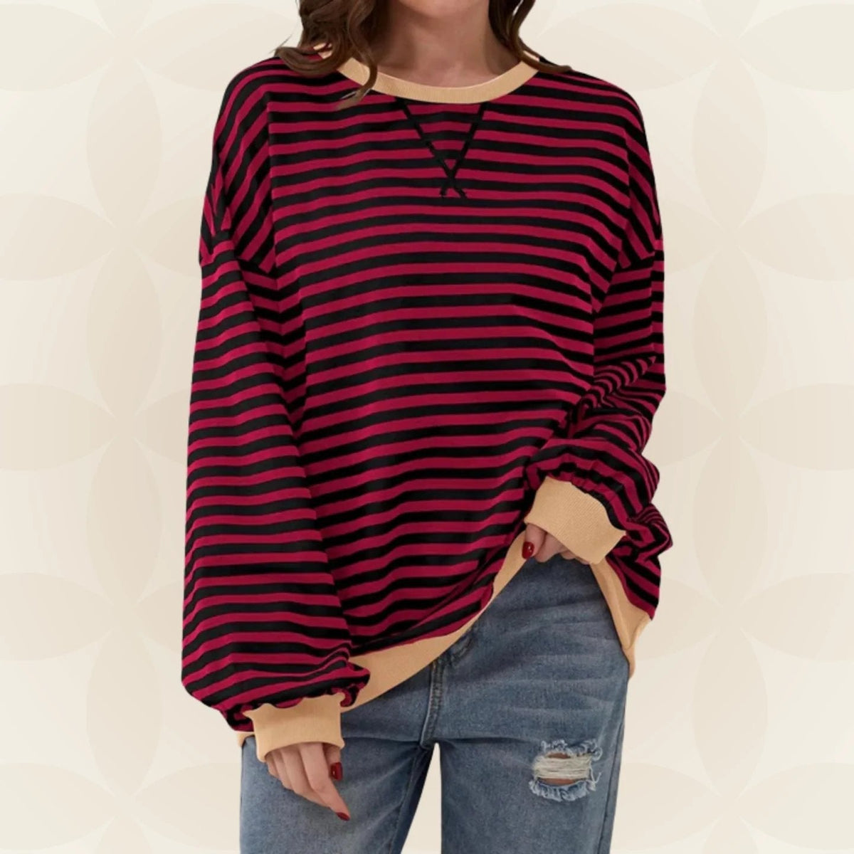 VIDAL BORDEAUX | PULL EN MAILLE SURDIMENSIONNÉE POUR FEMMES