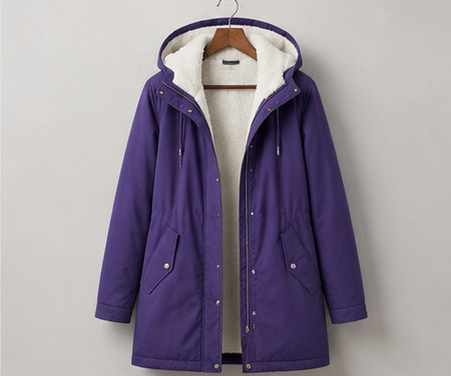VIDAL BORDEAUX | PARKA D'HIVER DOUBLÉE EN POLAIRE POUR FEMMES