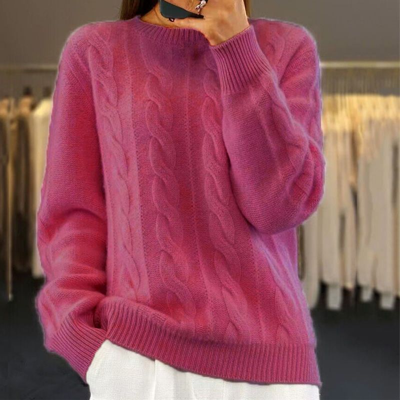 VIDAL BORDEAUX | CLASSIQUE PULL CHAUD EN POUR FEMMES