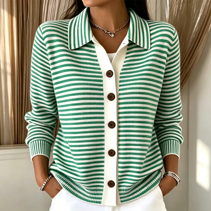 Wren™ | Cardigan Tricot Rayé