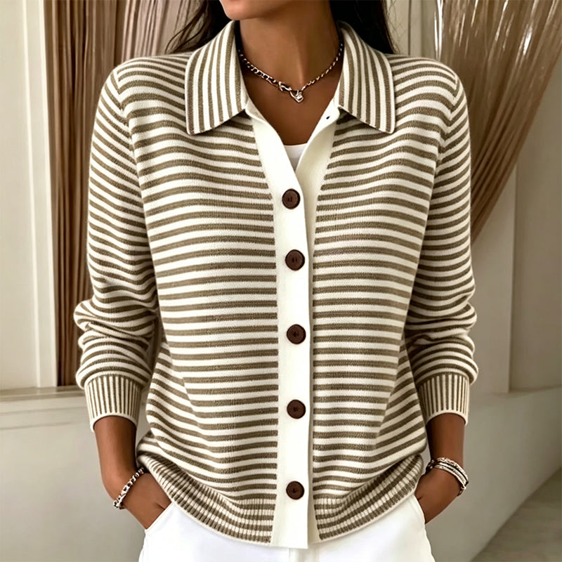 Wren™ | Cardigan Tricot Rayé