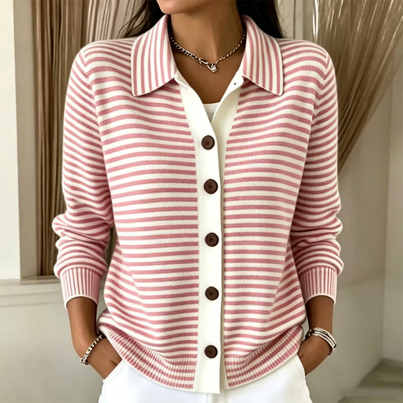 Wren™ | Cardigan Tricot Rayé