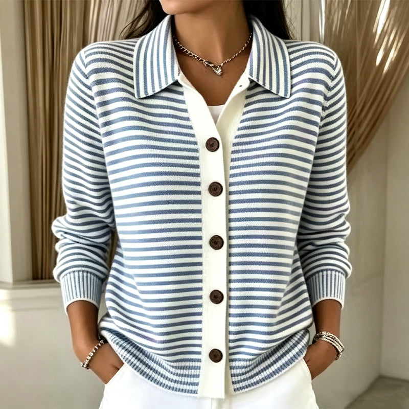 Wren™ | Cardigan Tricot Rayé