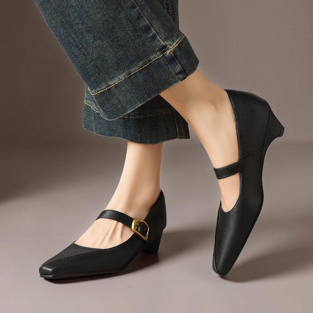 Delia | Talons Mary Jane à boucle
