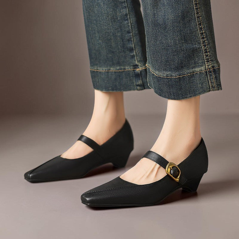 Delia | Talons Mary Jane à boucle