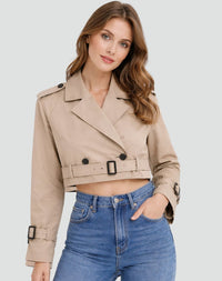 Juliana | Manteau Trench Court Ceinturé