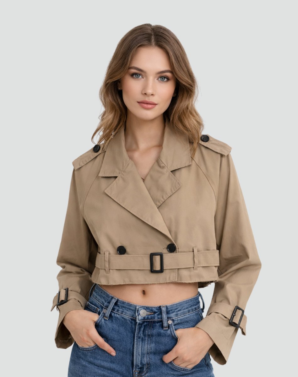 Juliana | Manteau Trench Court Ceinturé