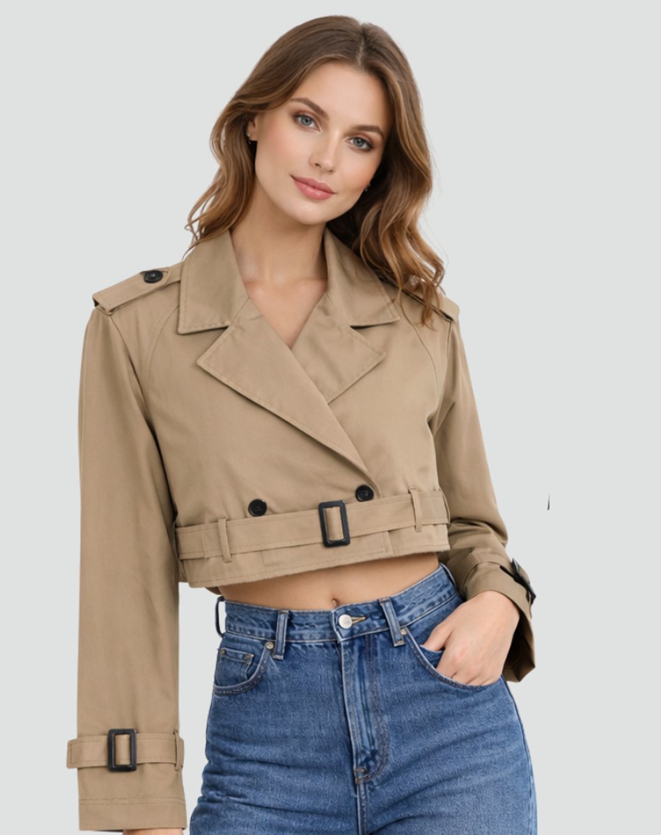 Juliana | Manteau Trench Court Ceinturé