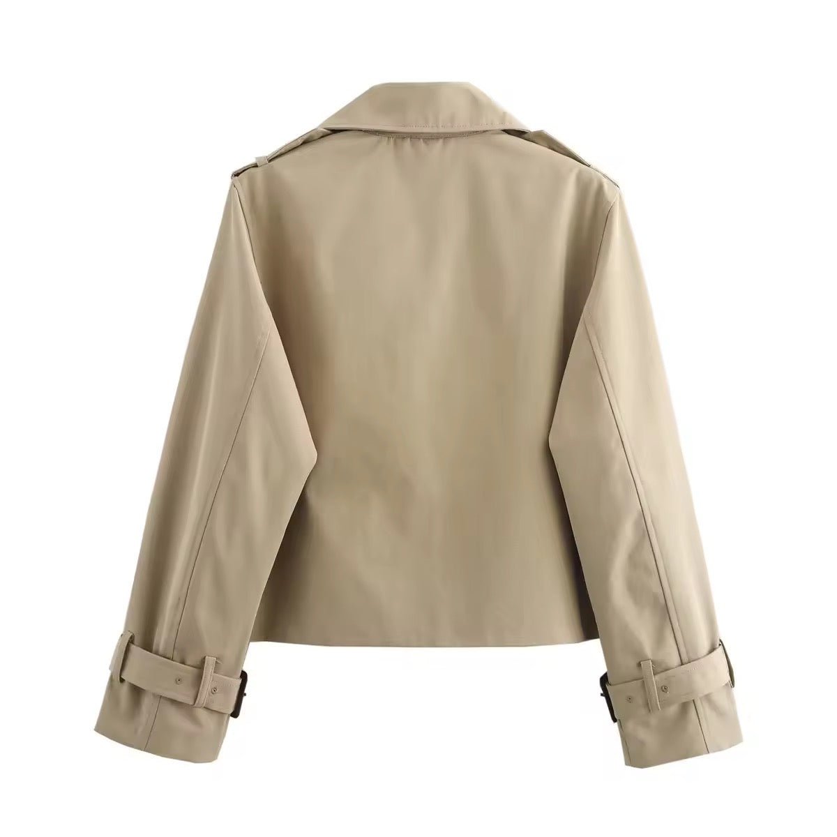 Eugenia | Trench Coat Cropped à Double Boutonnage