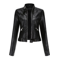 Linnea | Veste Moto à Col Montant Crop