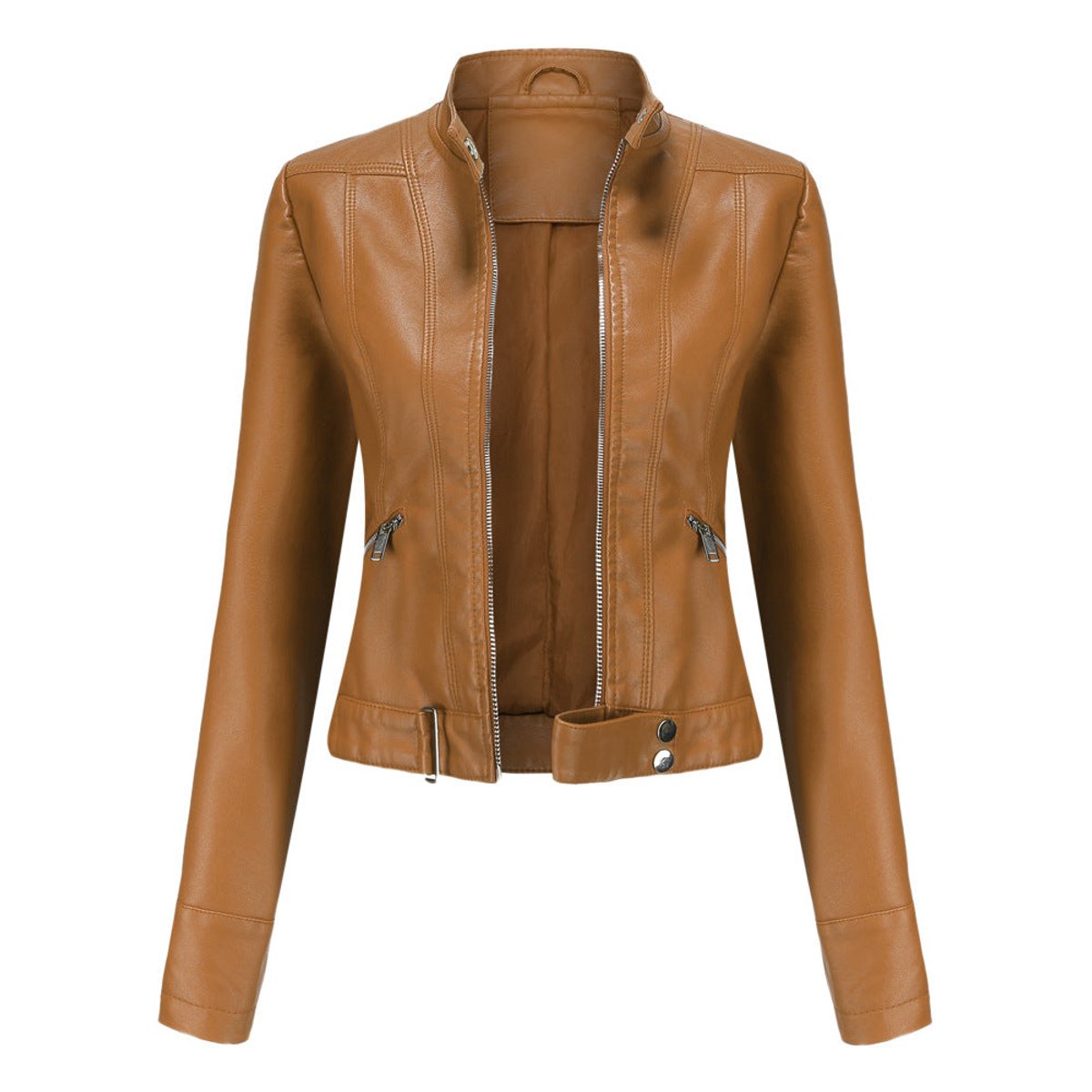 Linnea | Veste Moto à Col Montant Crop