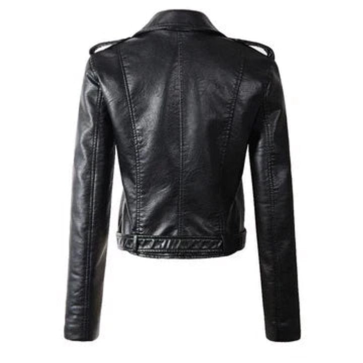 Rachel | Veste Moto Cintrée avec Ceinture