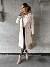 Emeline | Manteau Long à Double Boutonnage
