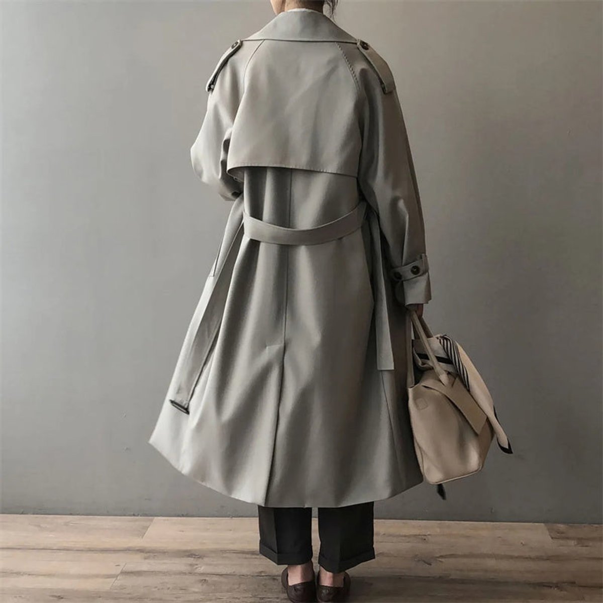 Katherine | Manteau long ceinturé à double boutonnage