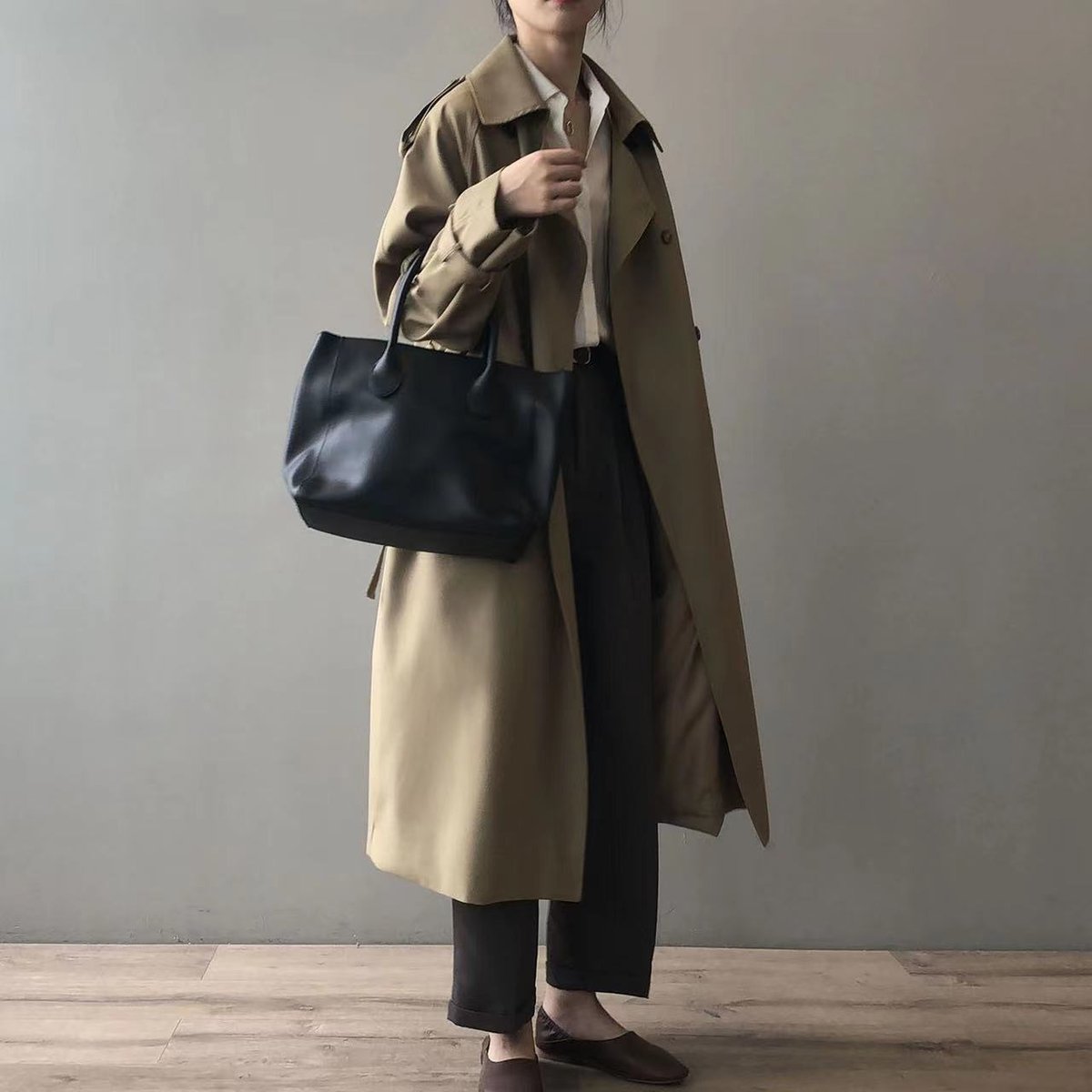 Katherine | Manteau long ceinturé à double boutonnage