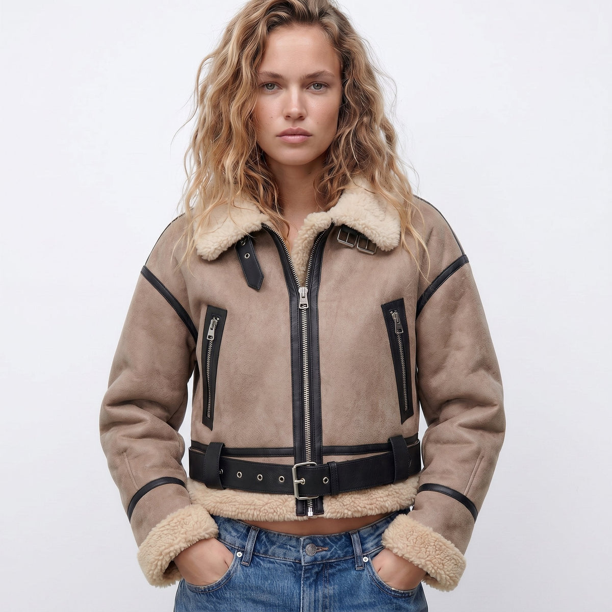 Verena | Veste Bomber Aviateur Croppée