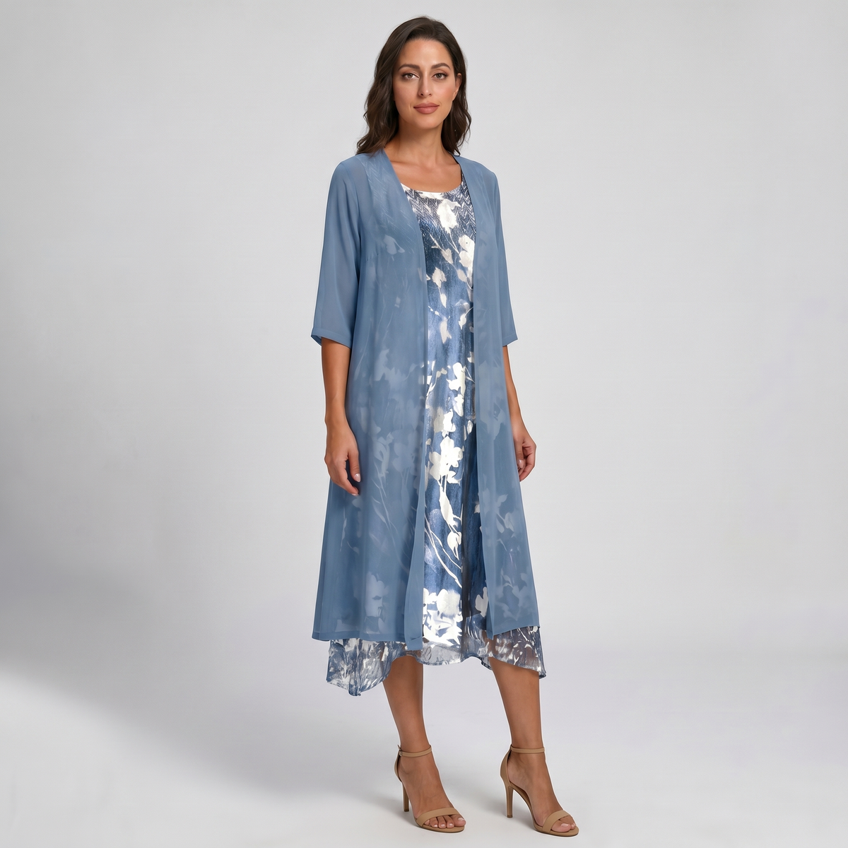 MOREAU LYON | ROBE MIDI SUPERPOSÉE POUR FEMMES