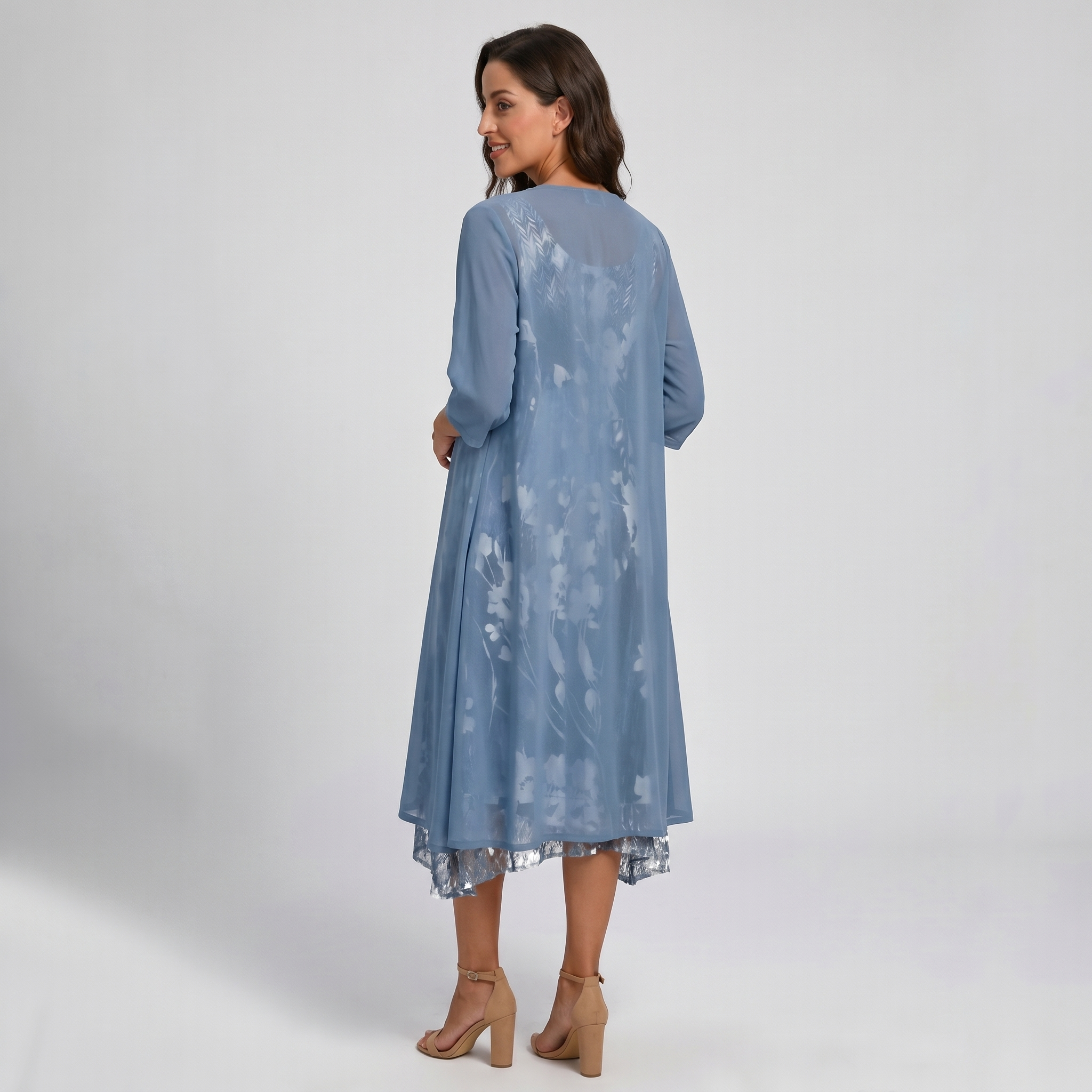 MOREAU LYON | ROBE MIDI SUPERPOSÉE POUR FEMMES