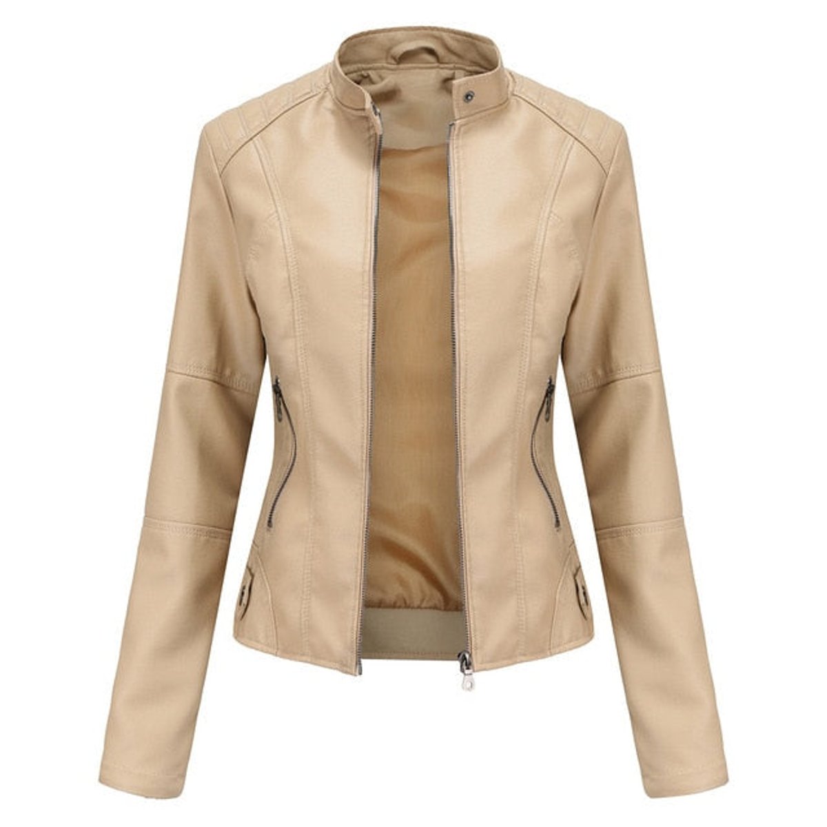 Helen | Veste de moto à col montant raffinée
