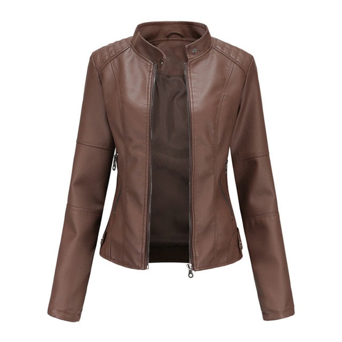Helen | Veste de moto à col montant raffinée