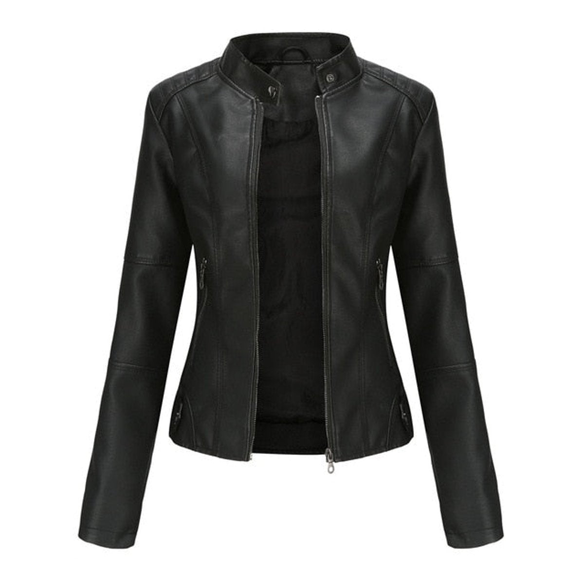 Helen | Veste de moto à col montant raffinée